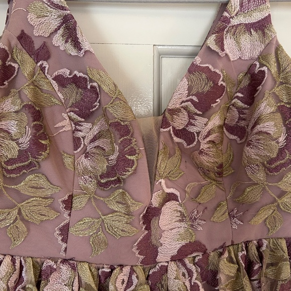 Purple Floral MARINA Cocktail Dress - Picture 6 of 9